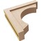 Ekena Millwork 4"W x 16"D x 16"H Thin Emerson Rough Cedar Woodgrain TimberThane Corbel, Primed Tan CORUR04X16X16EMRRCPR - alternate 4